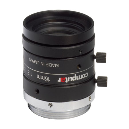 M1620-MPW2 Computar 2/3" C-Mount 16mm F/2.0 5 Mega-Pixel Ultra Low Distortion Lens