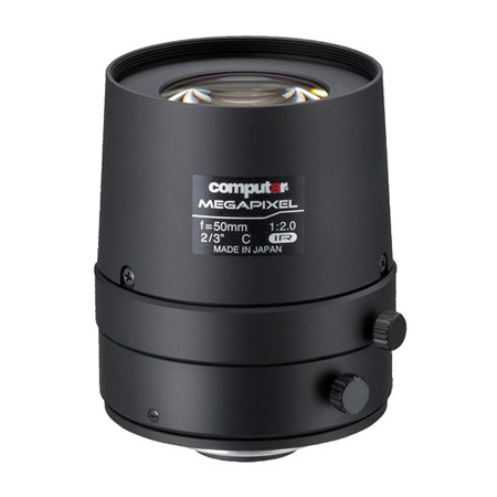 M5020FIC-MPIR Computar 2/3" C-Mount 50mm F/2.0 5 Megapixel IR-corrected Manual Iris Lens