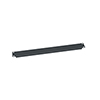 PBL-1 Middle Atlantic 1 Space 1 3/4" Flanged Aluminum Blank Panel - Black Powder Coat Finish