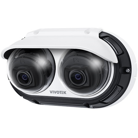 MA9311-EHTV Vivotek V Series 2.8~12 mm Motorized 30FPS @ 5MP Outdoor IR Day/Night WDR 2CH Dual-Directional Panoramic IP Security Camera PoE