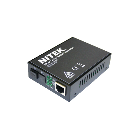 MC712ST-60 Nitek 10/100TX to 100FX Single-Mode Fiber Media Converter - Up to 60km over One Fiber 1310T/1550R