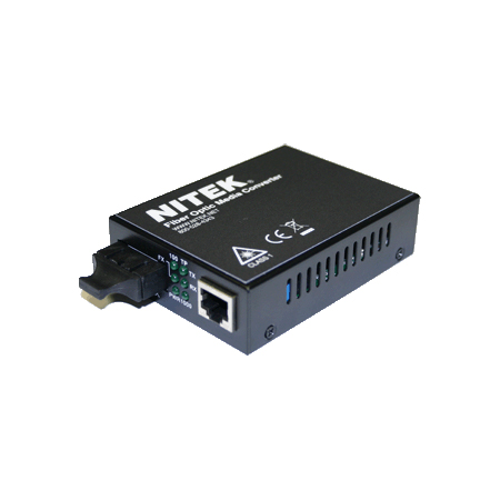 MC722SG-40 Nitek Gigabit 1000BaseTX to 1000BaseFX Single-Mode Dual Fiber Media Converter - Up to 40KM