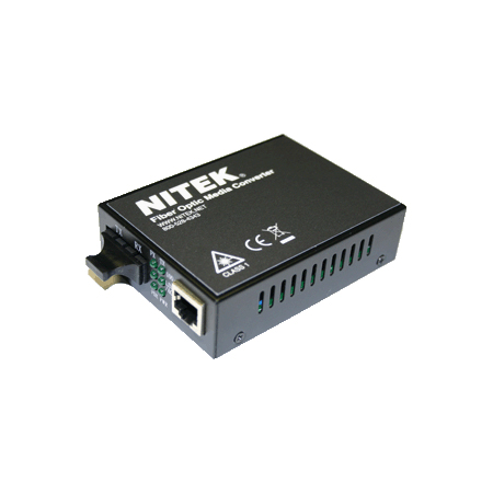 MC722ST-20 Nitek 10/100TX to 100FX Single-Mode Fiber Media Converter - Up to 20km over Two Fiber