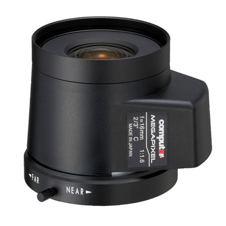 MG1616FC-MP Computar 2/3" C-Mount 16mm F/1.8 5 Megapixel DC Iris Lens