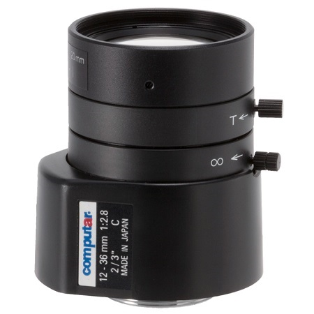 MG3Z1228FC-MP Computar C-Mount 12-36mm 1.3 Mega-Pixel Varifocal DC Auto Iris Lens