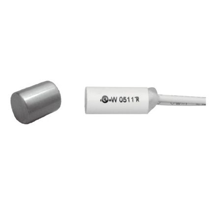 MINI-15-WH-10 Tane Alarm 1/4" mini recess w rare earth 1/4" X 8mm - White - 10 Pack