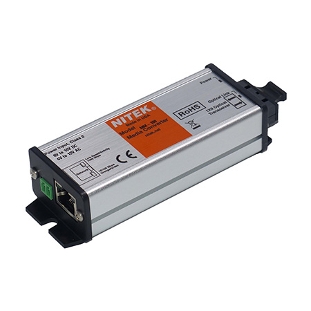 MM-100 Nitek 1 Channel Fiber Media Converter10/100 Base-FX Multi-Mode Fiber SC Connector