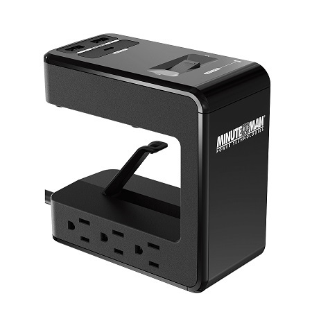 MMS-DSK6U3 Minuteman 6 Outlet Surge Protector 1080J w/ USB Charging Port