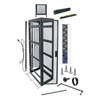 Show product details for MRK-4431-DVR Middle Atlantic 44 Space (77 Inch), 31 Inch Deep Gangable Rack Configured for Dvrs, Black Finish