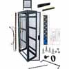Show product details for MRK-4436-NVR Middle Atlantic 44 Space (77 Inch), 36 Inch Deep Gangable Rack Configured for NVRS, Black Finish