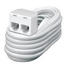 Show product details for MTE225WX Vanco Cord Extension Modular Plug/ Dual Jack 25 ft White