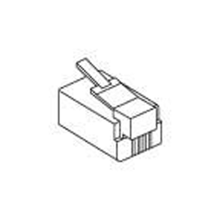 MTP4X Vanco Plug Modular 6P4C RJ11 Flat Stranded 3U