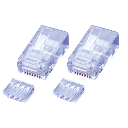 MTP8C6-10 Vanco Plug Modular CAT6 RJ45 Plugs UL 10 Pack