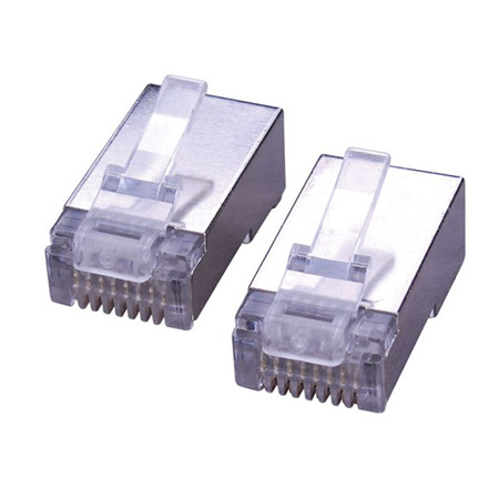 MTP8C6S-10 Vanco 8x8 RJ45 Shielded Cat6 Plug - 10 Packaged