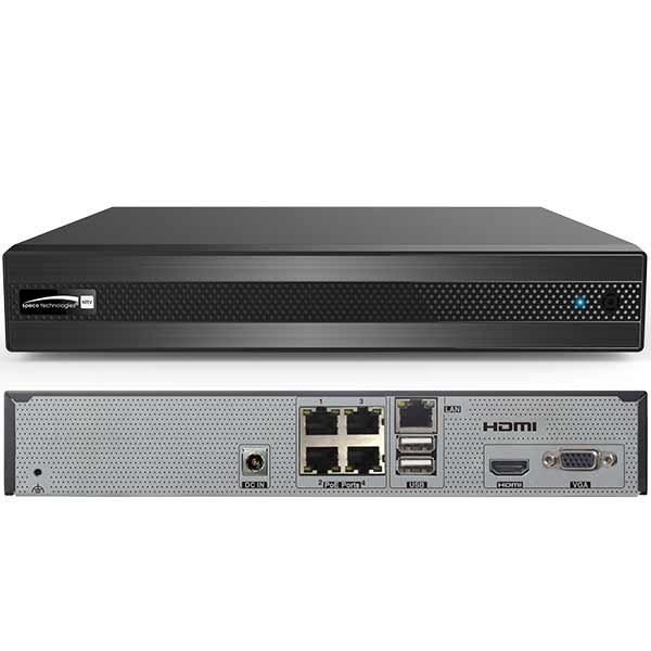N4NRV10TB Speco Technologies 4 Channel 4K H.265 NVR - 10TB - used only with ZIP4T1B