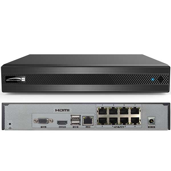 N8NRV2TB Speco Technologies 8 Channel 4K H.265 NVR - 2TB - used only with ZIP8T2B