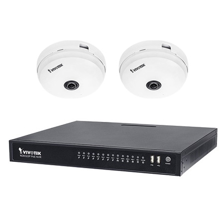 [DISCONTINUED] ND8322P-2FE90 Vivotek 8 Channel NVR 64Mbps Max Throughput - No HDD w/ 2 x 5MP Indoor Fisheye IP Security Cameras