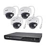 Show product details for ND9323P-2TB-4FD69 Vivotek 8 Channel NVR Kit 64Mbps Max Throughput 2TB w/ 4 x 2MP Outdoor IR Dome IP Security Cameras