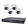 Show product details for ND9323P-2TB-4FD80A Vivotek 8 Channel NVR Kit 64Mbps Max Throughput 2TB w/ 4 x 5MP Outdoor IR Dome IP Security Cameras
