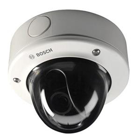 NDC-455V09-22P Bosch FlexiDome Vandal resistant, 1/3-inch Progressive Scan, H.264 dual stream, 9 to 22 mm Varifocal lens, NTSC, 60 Hz, Designed for IVA, PoE, Flush mount