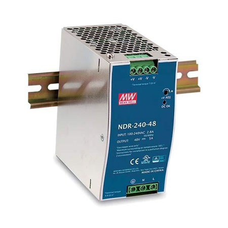 NDR-240-48 Vivotek 240W DIN Rail Power Supply 48VDC