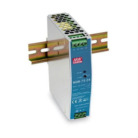 NDR-75-48 Vivotek 75W DIN Rail Power Supply 48VDC