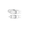Show product details for NFTY2F Vanco Adapter RCA Plug / 2-RCA Jack Ofc Gold 6IN