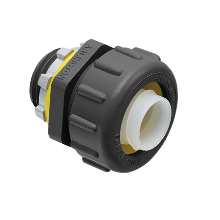 NMLT150BL-2 Arlington Industries 1-1/2" PVC Black Liquid Tight Straight Non-Metallic Connectors - Pack of 2