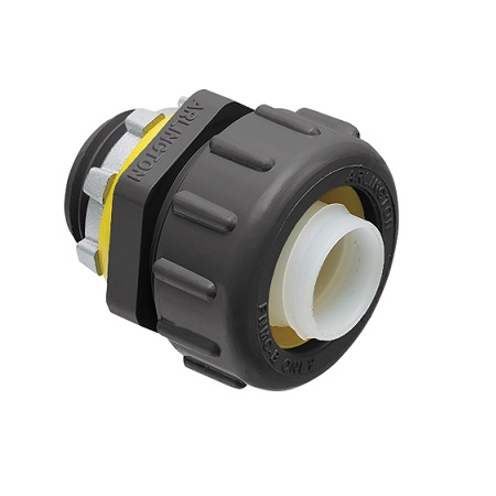 NMLT38BL Arlington Industries 3/8" PVC Black Liquid Tight Straight Non-Metallic Connectors