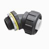Show product details for NMLT45100BL-5 Arlington Industries 1" Black PVC Liquid Tight 45 Degree Non-Metallic Connectors - Pack of 5