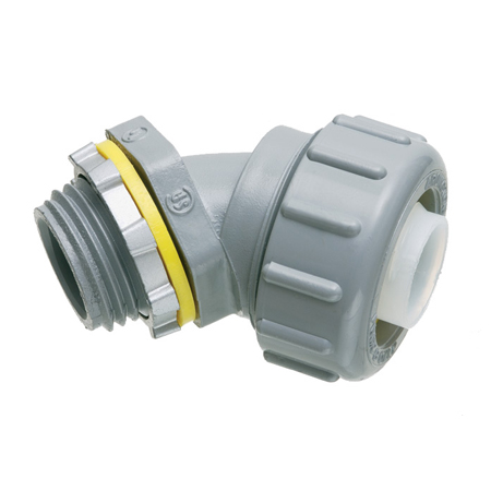 NMLT45125 Arlington Industries 1-1/4" PVC Liquid Tight 45 Degree Non-Metallic Connectors