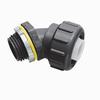 Show product details for NMLT45200BL-2 Arlington Industries 2" PVC Liquid Tight 45 Degree Non-Metallic Connectors Black - Pack of 2