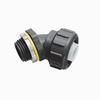 Show product details for NMLT4538BL-10 Arlington Industries 3/8" PVC Liquid Tight 45 Degree Black Non-Metallic Connectors - Pack of 10