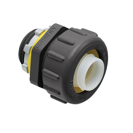 NMLT50BL Arlington Industries ½" Black PVC Liquid Tight Straight Non-Metallic Connectors