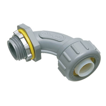 NMLT9050-10 Arlington Industries ½" PVC Liquid-Tight 90 Degree Non-Metallic Connector – Pack of 10