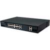 Show product details for NS-516UT-GAQ Seco-Larm 16-Port Gigabit Unmanaged PoE+ Switch
