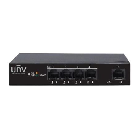 NSW2010-5GT-POE-I0 Uniview 4-Port, 1 Uplink Port PoE Switch