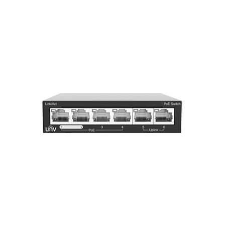 NSW2020-6T-POE-IN Uniview 4 PoE Ports + 2 Uplink Ports 60W PoE Switch