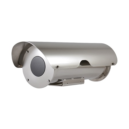 NTM36K2000 Videotec Stainless Steel Housing with Sunshield, Heater IN 12Vdc/24Vac, Ø55mm (2.1in) Germanium Front Window