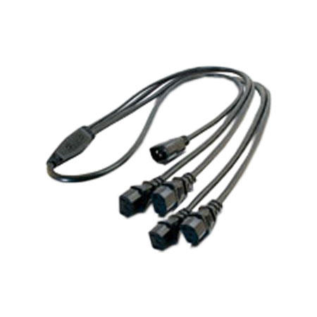 NV-DPSC4 NVT Detachable Power Supply Cord Splitter 1:4 X 2ft.