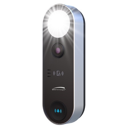 O2DB1 Speco Technologies 2.3mm 30FPS @ 2MP IR Video Doorbell with Face Detection IP Security Camera Built-In WiFI 12VDC/PoE