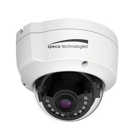 O2VLD7 Speco Technologies 2.8mm 30FPS @ 1920 x 1080 Outdoor IR Day/Night WDR Dome IP Security Camera 12VDC/PoE