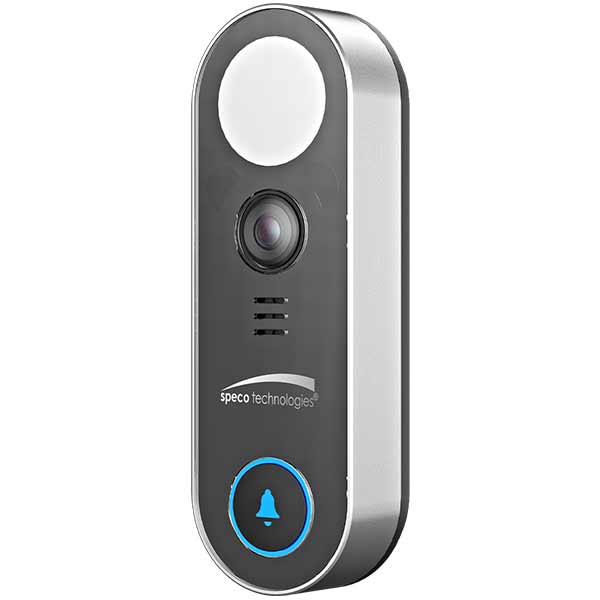 O4DB1 Speco Technologies 4MP Wifi Video Doorbell with Face Detection NDAA compliant- Included Chime Kit