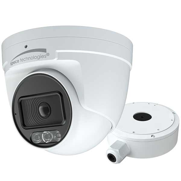 O4LT2 Speco Technologies 2.8mm 30FPS @ 4MP Indoor/Outdoor Day/Night WDR White Light Intensifier Turret IP Security Camera 12VDC/POE