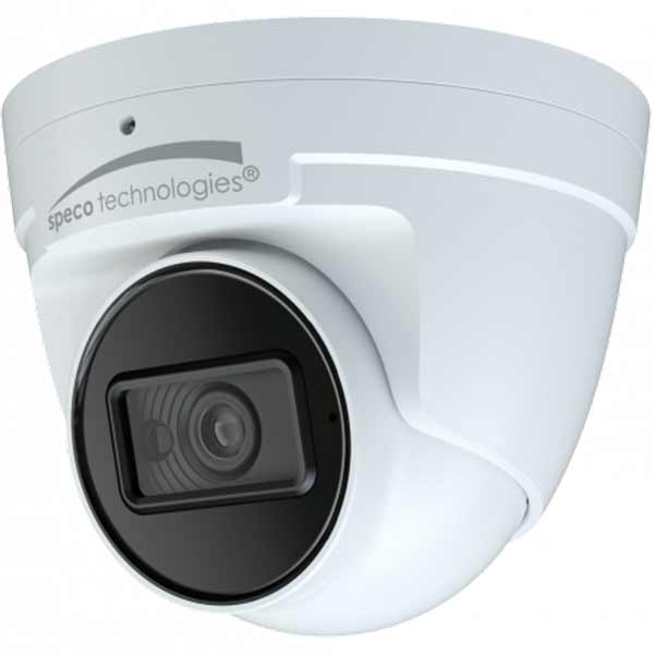 O4T9 Speco Technologies 2.8mm 30FPS @ 4MP Indoor/Outdoor IR Day/Night WDR AI Turret IP Security Camera 12VDC/PoE