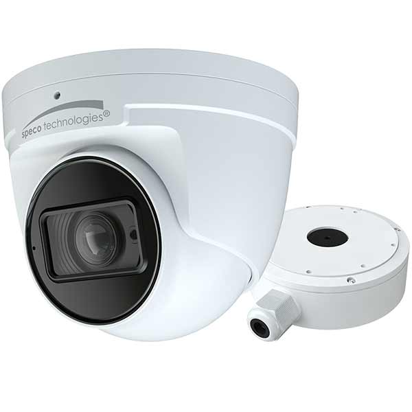 O4VT2M Speco Technologies 2.8-12mm Motorized 30FPS @ 4MP IR Day/Night WDR Line Crossing Turret IP Security Camera 12VDC/POE