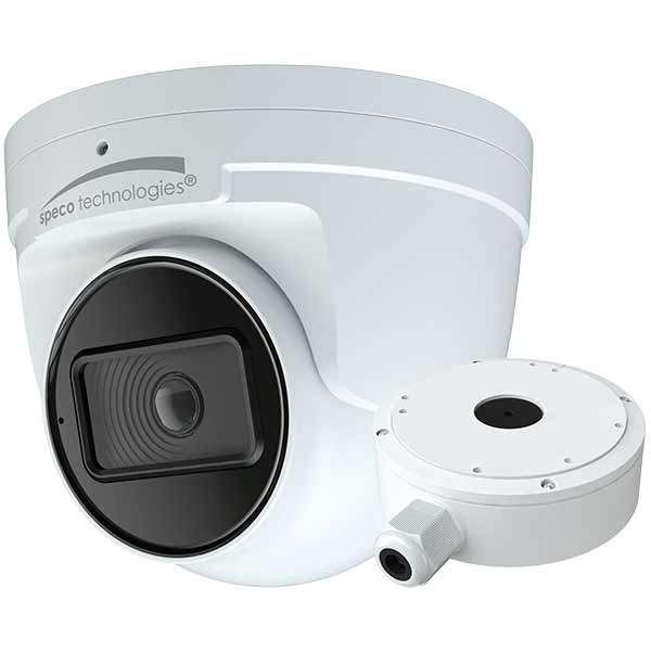 O4iT2W Speco Technologies 2.8mm 30FPS @ 4MP Indoor/Outdoor Day/Night WDR Intensifier AI Turret IP Security Camera 12VDC/POE