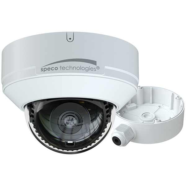 O8D9 Speco Technologies 2.8mm 30FPS @ 8MP IR Day/Night WDR AI Dome IP Security Camera 12VDC/POE