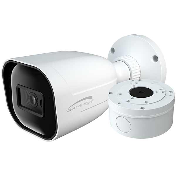 O8VB3 Speco Technologies 2.8mm 20FPS @ 8MP IR Day/Night WDR AI Line Crossing and Intrusion Detection Bullet IP Security Camera 12VDC/POE