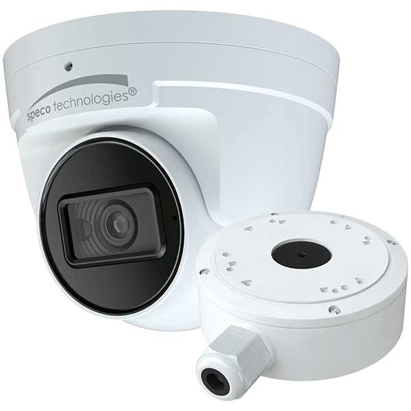O8VT3 Speco Technologies 2.8mm 20FPS @ 8MP IR Day/Night WDR Line Crossing & Intrusion Detection Turret IP Security Camera 12VDC/POE